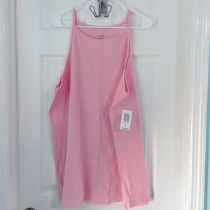 NWT Torrid High Neck Longer Style Cami Tank Top Soft Light Pink, Size 5 (5x,28W)